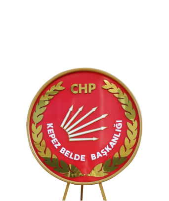 chp ilçe metal çelenk