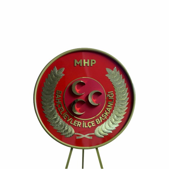 Mhp Konya İl Başkanlığı Metal Çelenk