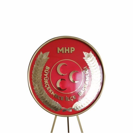 Mhp Konya İl Başkanlığı Metal Çelenk